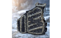 Embossed Half Breastplate with Faux Faux Hair Adjustable Cosplay Breastplate Viking Costume Battle Gear Asymmetrical for Cosplayers, Larpers, Medieval Festival Faires, Halloween