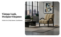 fashion-forward design Upholstered Accent Chair Vintage Inspired high-spine chair Chair Comfortable spinerest Armchair Thick paddinged for Guesthouse Owners, Homeowners, Living Room, Balcony, Bedroom, perusing corner