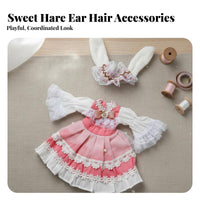 Princess Doll Dress Lace Trim 30cm Doll Outfit Bow Details for Kids, Pretend Play, Dollhouse