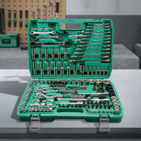 Mechanics Tool Set with Storage Case 72-Tooth Socket Wrench Set with Storage Case Electroplated Mechanics Tool Kit for Handymen