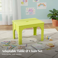 2 Pieces children's Table and Chairs Set Foldable Design for Classroom, Toddlers