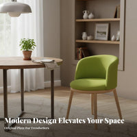 Curved Back Accent Chair Enveloping Backrest Dining Furniture Ergonomic Design