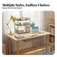 Multitier Desk book organizer Sturdy Construction Desktop Shelf Easy Assembly