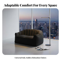 Highrear Beanless Chair Soft Fabric Cover Ergonomic Foam Lounger Fullphysique Support No Assembly Required for Students