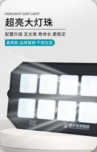 亚明防眩晕led投光灯室外防水篮球场操场厂房照明大功率超亮 防眩晕不刺眼led投光灯-400W白光