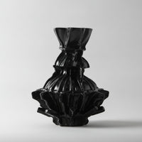 Sculptural Vase Modern Flower Holder Glossy for Entryway