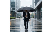 Waterproof Large Canopy Umbrella Windproof Large Umbrella Straight Handle Wind-Resistant for Commuters, Families, Commuting, School Runs