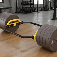 Combo Grip Hexagonal Bar Black Frame Deadlift Hexagonal Bar Chrome Sleeves Strength Equipment for Gym