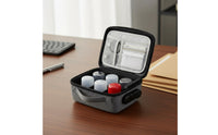 Waterproof Textile Company Seal Storage Box Adjustable Dividers Stamp Organizer Bag with Lock Multi-Functional Important Document Holder Large Capacity for Accountants, Business Owners
