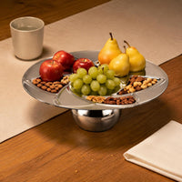 Stainless Steel Fruit Tray Multi-Purpose Metal Snack Tray Polished Edges