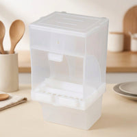 Automatic Bird Feeder and Dispenser, Transparent Cage Hanging Mount with Perch, Anti-Spill Parrot Cockatiel Budgie Accessories Small
