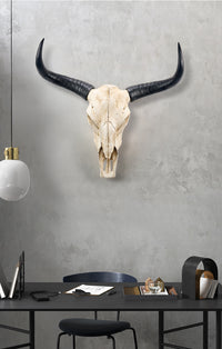 Vintage Resin Yak Head Wall Hanging Decor for Living Room