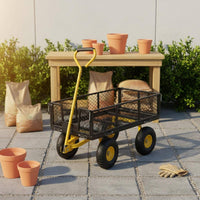 Mesh Garden Wagon Yellow Accents Mesh Side Wagon