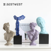 Nordic Goddess Lady Bust Statue Resin Craft
