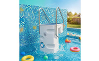 Compact Pool Filtration Unit with Handrails Integrated Wall-Mounted Pool Filter Small Efficient for Swimming Pools