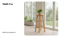 Round Top Plant Stool Multi-Functional Four-Legged Round Top Stool Stable Design Nordic Design for Home Decorators, Corner Areas