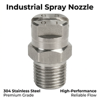 Spray Tip 4BSPT Male Thread, 304 Stainless Steel Industrial Spray Nozzle, Flat T #variant:Orifice 0.66mm