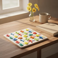Smooth Educational Puzzle Child-Centered Puzzle Board Preschool Shape Sorter Tactile for Preschoolers, Toddlers, Kids, Home, Classroom