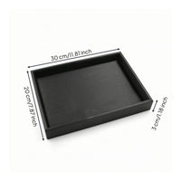 Reversible Jewelry Display Tray Shallow Accessory Organizer Tray Rectangular Storage Elegant for Vanity Table