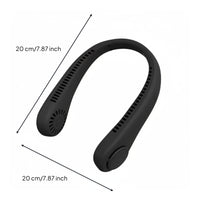 Adjustable 3-Speed Hanging Neck Fan 360° Surround Airflow Personal Neckband Fan Lightweight Wearable Neck Cooler Twin Turbine for Outdoor, Office