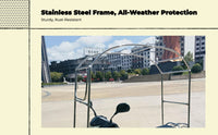 Electric Motorcycle Rain & Sun Shield, Stainless Steel