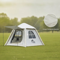 Easy Setup Inflatable Tent Waterproof Air Tent Protection Windproof for Campers, Families, Camping, Road Trips, Park