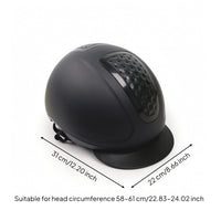 Ventilated Equestrian Helmet Impact-Resistant Adjustable Riding Helmet Breathable Headgear for Equestrians, Riders, Stable Work