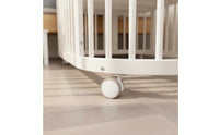 Grows with Your Child Convertible Oval Crib Extendable Design Multi-Functional Infant Bed Space Saving Bedside Sleeper Bassinet for Newborns, Playroom