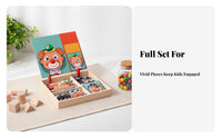 Children's Mind Game Board, 3D Facial Features, Educational Wooden Toy, Early Learning, Cartoon