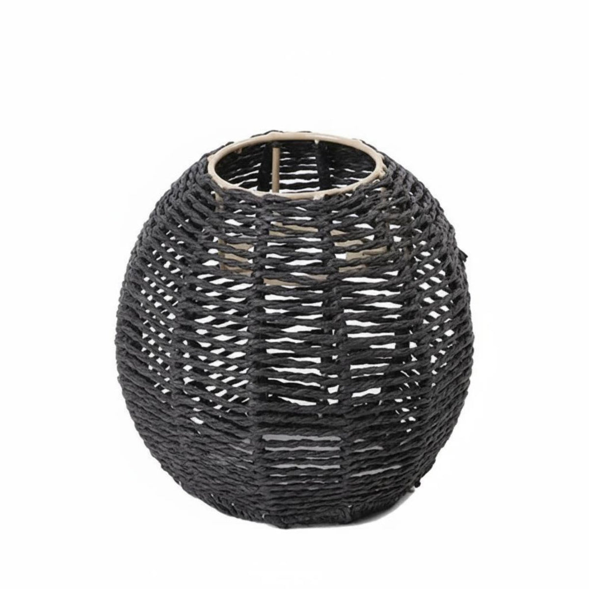 Decorative Woven Lampshade Natural Material Woven Lamp Shade Hollow-out Design Rattan Design Hanging Shade Rustic Charm for Restaurant, Guesthouse, Cafe, Tea House