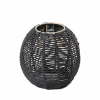 Decorative Woven Lampshade Natural Material Woven Lamp Shade Hollow-out Design Rattan Design Hanging Shade Rustic Charm for Restaurant, Guesthouse, Cafe, Tea House