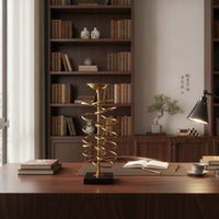 Metal Candlestick Holder Modern Spiral Candlestick Holder Decorative Candle Stand, for Study