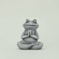 Meditating Meditation Frog Statue Zen Meditating Frog Statue Cute for Shelf