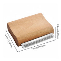 Wood Handle Curry Comb Removes Loose Hair Stainless Steel Horse Comb for Stable