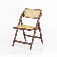 Cane Folding Chair Foldable Furniture Portable for Study, Small Apartments