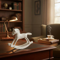 Cast Iron Rocking Horse Farmhouse Decor Creature Figurine for Living Room, Study