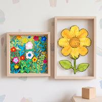 Kids' Art Display Acrylic & Wood Picture Frame for Kindergarten Drawings