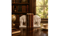 Horse Bookends Distressed Horse Head Sculpture Vintage Decor for Bookshelf, Mantel