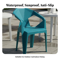 Night Market Table Set Sturdy Plastic Table and Chair Set Easy to Clean Waterproof Patio Furniture Low Maintenance for Restaurant Owners, Event Planners, Outdoor, Garden, Cafe, Backyard