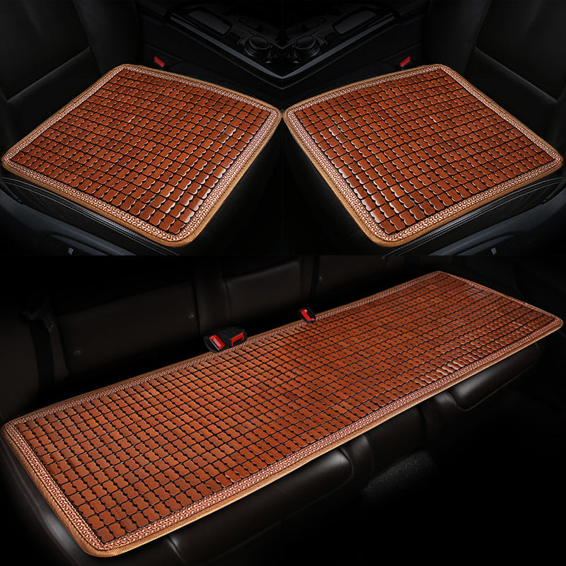 I&P Bamboo Summer Car Seat Cushion Set - Ventilated 3-Piece for Vans and Trucks