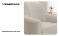 Upholstered Rotate Chair 360-Degree Rotation Upholstered Rotate Armchair Modern Design High-Density Foam for Living Room