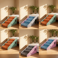 Climbing Cat Stairs with Hideaway Indoor Cat Ramp House Space-Saving Furniture Cozy for Cats, Kittens, Pet Owners, Living Room, Small Apartments, Bedroom
