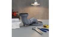 Toilet Shifter Tube Adjustable Length PVC Toilet Waste Tube Leak-Resistant Seal Plumbing Fitting for Plumbers, DIY Hobbyists