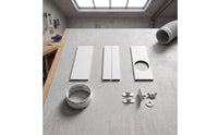 Adjustable Portable Air Conditioning Window Kit Easy to Install Air Conditioning Window Slide Plate Airtight Exhaust Baffle Long-Lasting for Renters, Living Room, Bedroom