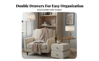 archedd End Table Cream aesthetic Nightstand Minimalist Design for Homeowners, Adults