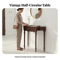 Demilune Console Half-Round Shape Demilune Table Vintage aesthetic areaSaving for Homeowners