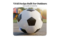 PVC Soccer Ball Black and White Inflatable Soccer Ball Lightweight for Outdoor