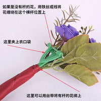 Triangle Plastic Brooch Clip for Wedding Flowers and DIY Bouquet Packaging