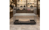 Folding Dog Playpen Foldable Dog Pen with Tray Rust Resistant Puppy Pen for Young Dogs, Outdoor