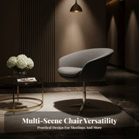 Upholstered Shell Armchair Nordic Design and Look Office Furniture Effortless Rolling Casters Modern Design for Women